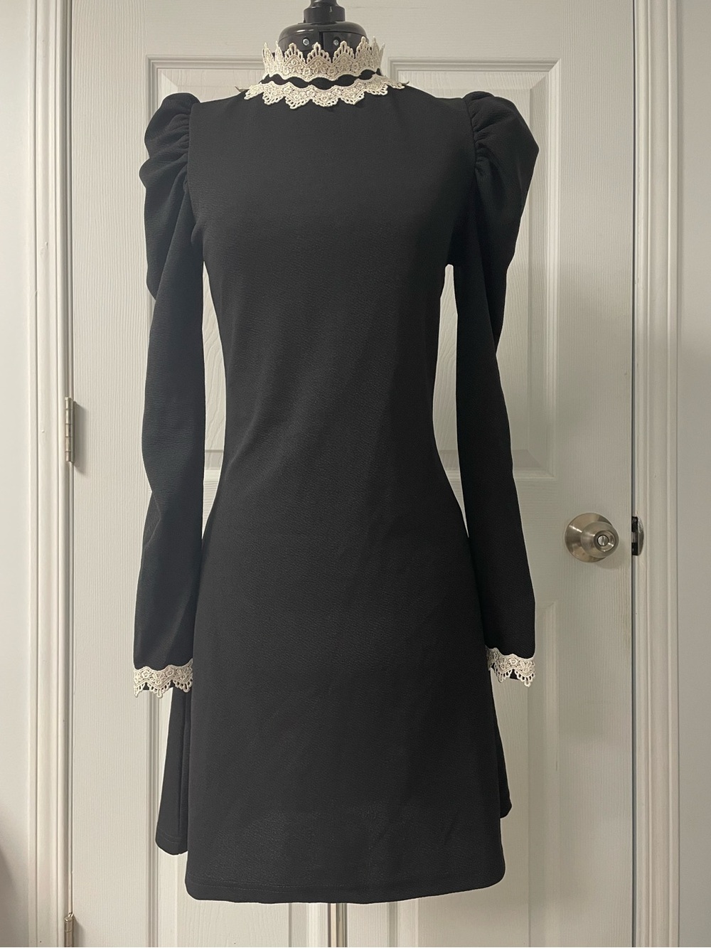 Dolls Kill Mini Dress Widow Heathen In Disguise Goth Black Victorian Halloween